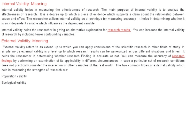 Difference Between Internal and External Validity - Differences ...