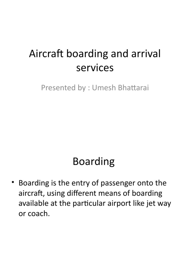 Aircraft Boarding Services Overview | PDF