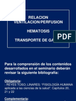 Hematosis. Rel Vq. Transporte de Gases
