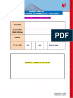 Formato de fichas de referencia y contenido para examen parcial