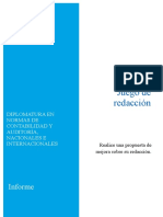 Propuestas de mejora redacción informe contabilidad auditoría