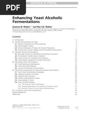 Enhancing Yeast Alcoholic Fermentation | PDF | Yeast