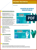 Ficha Tecnica de Guantes de Nitrilo Descartables