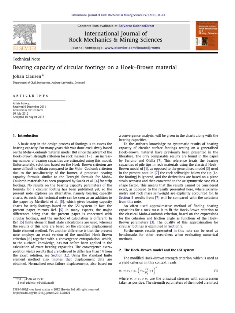 Bearing Capacity of Circular Footings | PDF