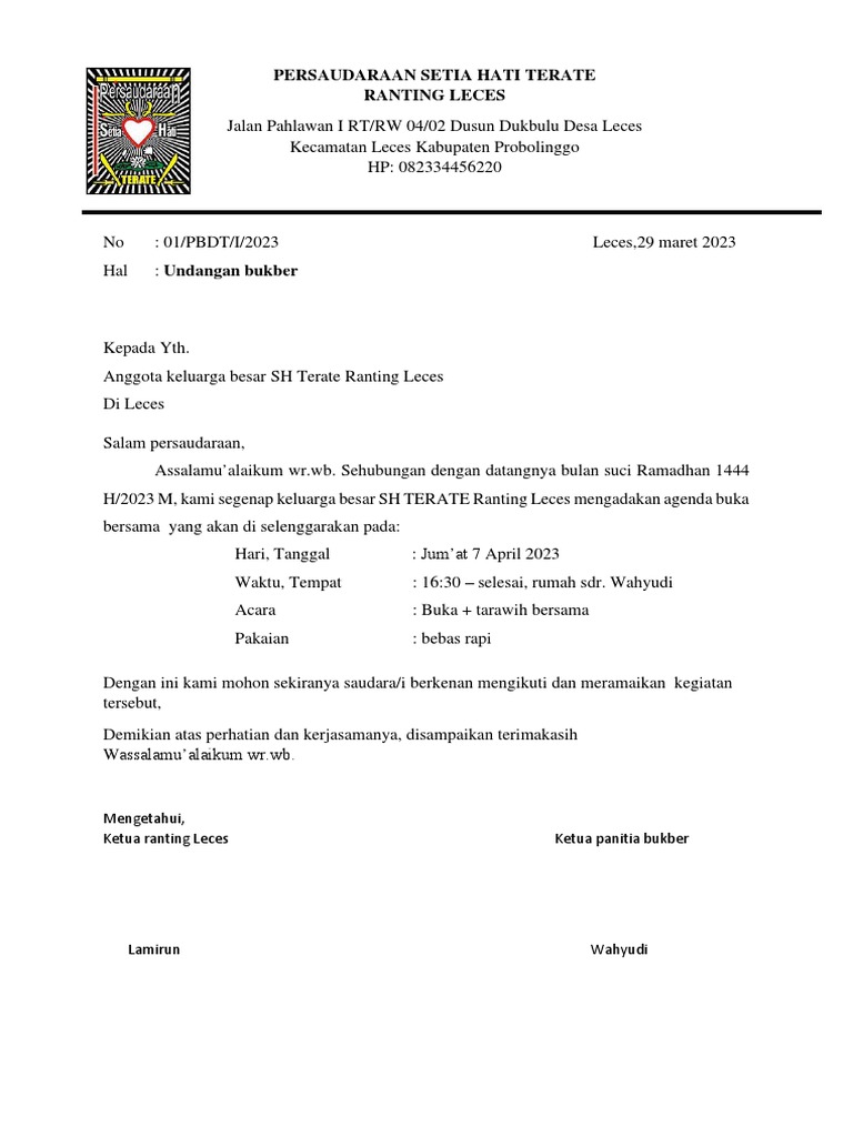 Undangan Bukber Fix | PDF