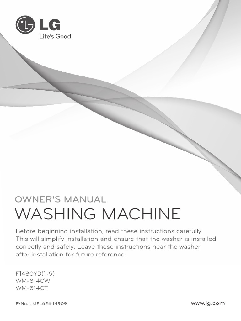 Washing Machine PDF | PDF | Washing Machine | Ac Power Plugs And Sockets