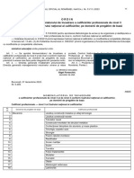 Nomenclator Incadrare Calificari Profesionale PDF