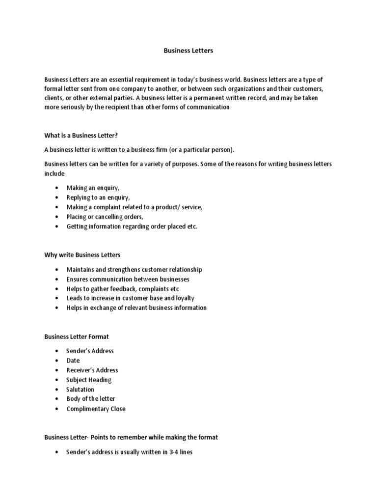 Business Letters PDF | PDF