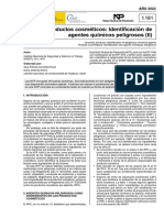 NTP 1181 Productos Cosméticos. Identificación de Agentes Químicos Peligrosos (II)