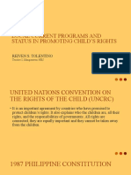 Local Current Programs and Status in Promoting Child's Rights