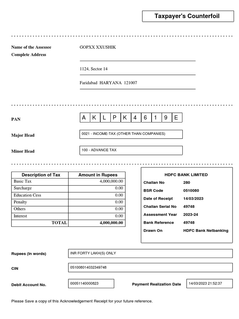 Advance Tax 3 AY 202324 PDF