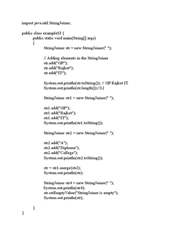 String Joiner PDF PDF