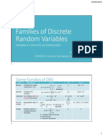 Families of Discrete Random Variable