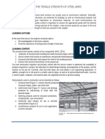 Module 7: Testing The Tensile Strength of Steel Bars