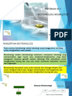 PERTEMUAN KE-1 MK Bioteknologi Akuakultur PDF