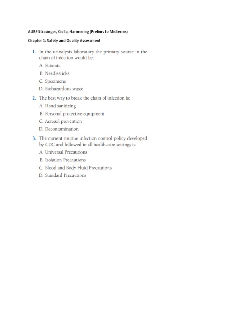AUBF Strasinger: Urinalysis Overview | PDF