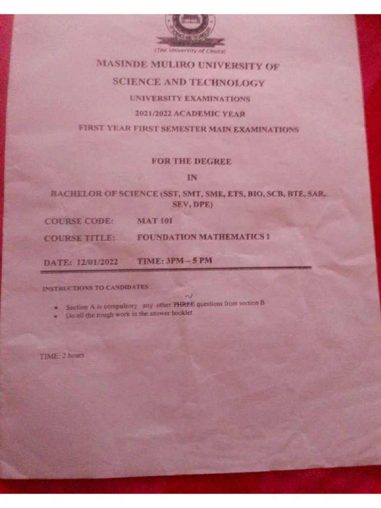 Foundational Mathematics Jan PDF