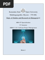 Block 1 - MBSC-4.1G Software Project Management PDF