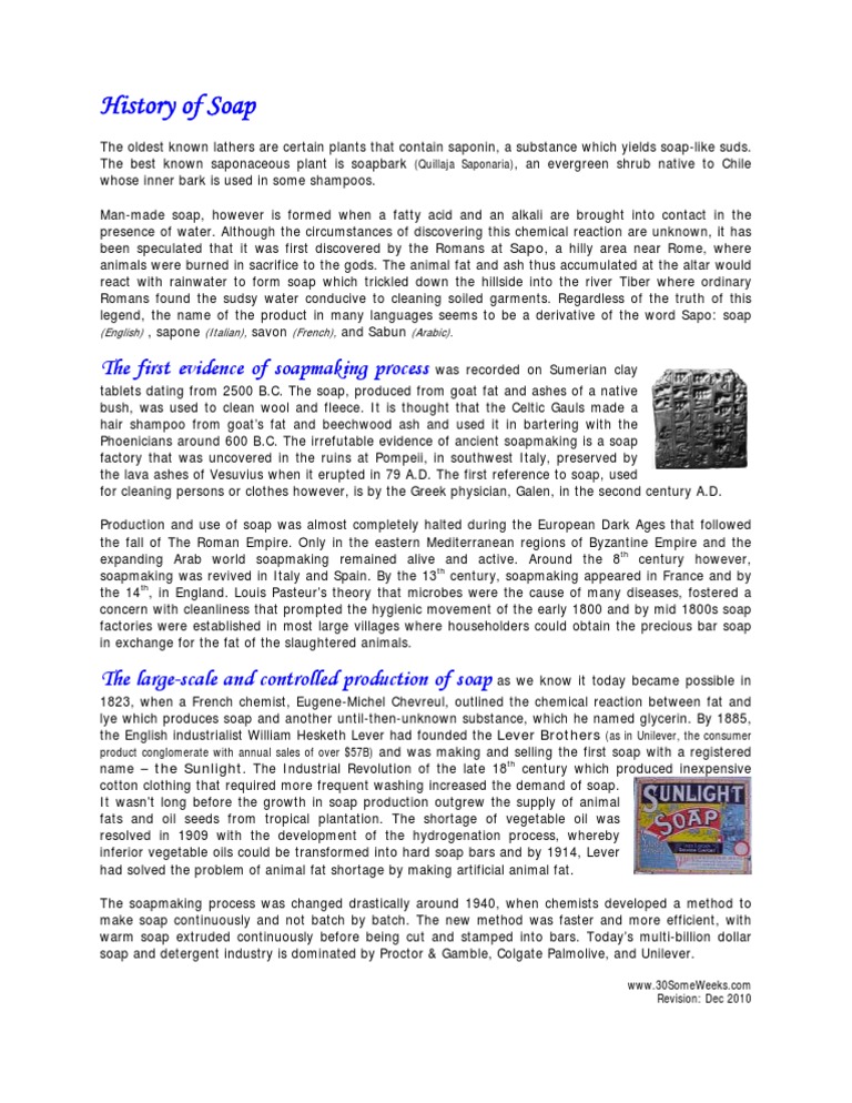Soap History PDF
