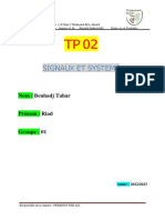 TP2 Signaux Et Systemes