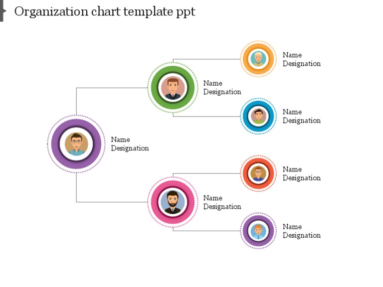 A Concise Organizational Hierarchy: An Example PowerPoint Template for 