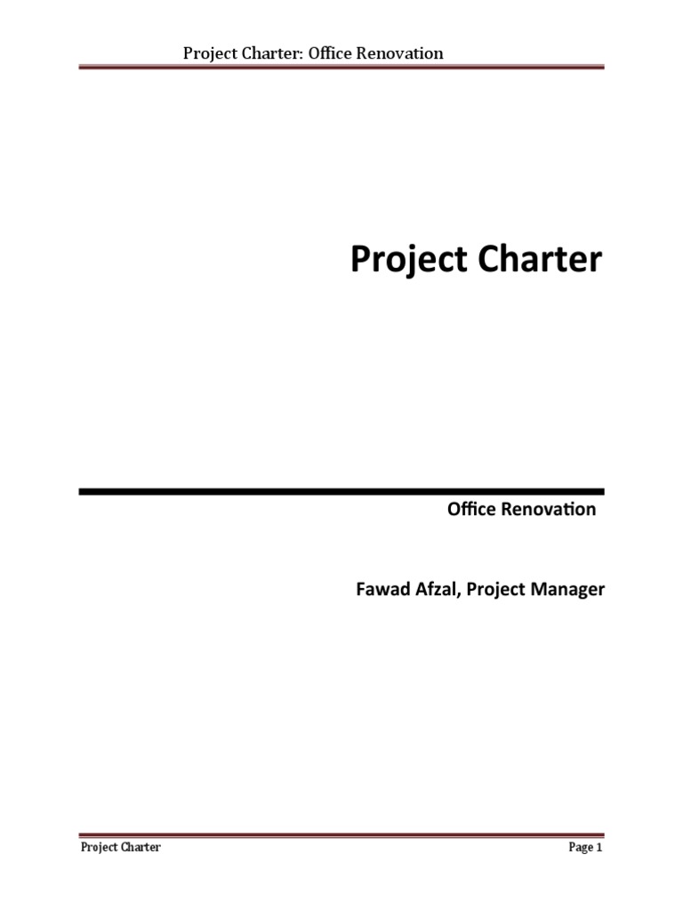 Project Charter (Assignment) | PDF