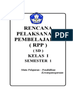 Rencana Pelaksanaan Pembelajaran (RPP) : (SD) Semester 1