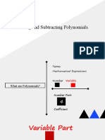 Adding and Subtracting Polynomials - Grade 7