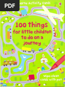 Usborne Activity Cards - 100 Things For Little Children To Do On A Journey PDF