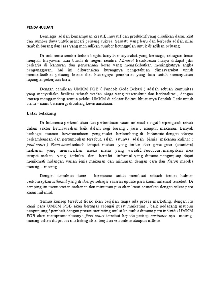 Proposal Kerangka | PDF