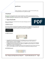 Unit - II Input and Output Devices