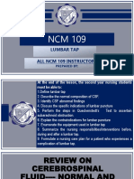 NCM 109 LUMBAR PUNCTURE - Students PDF