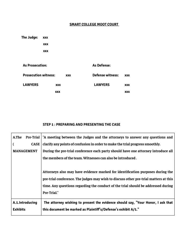 Report script guidelines moot court pdf