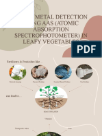 Heavy Metal Detection Using Aas (Atomic Absorption Spectrophotometer) in Leafy Vegetables
