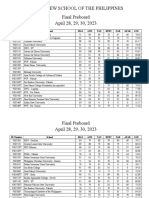 Batch 93 Final Preboard - by ID Number PDF