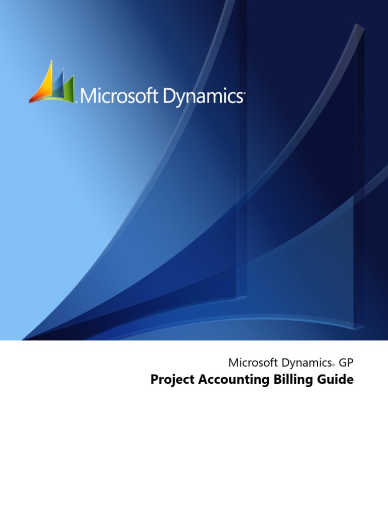Microsoft Dynamics GP Project Accounting Billing Guide | PDF