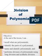 2 - 1 Division of Polynomials