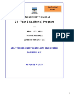 UG-B. SC AECC Kannada III & IV Sem 2022-23 & Onwards PDF