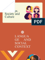 Languange Society and Culture 1