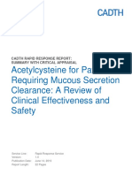 Acetylcysteine for Patients Requering Mucous Secretion Clearance