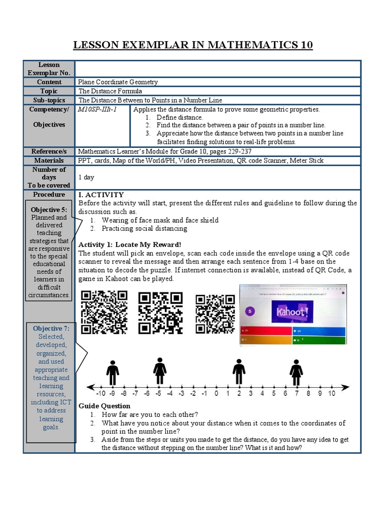 Distance Between Two Points | PDF | Distance | Educational Technology