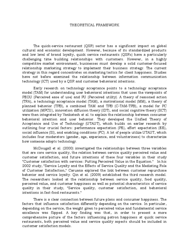 QSR Customer Satisfaction Framework | PDF