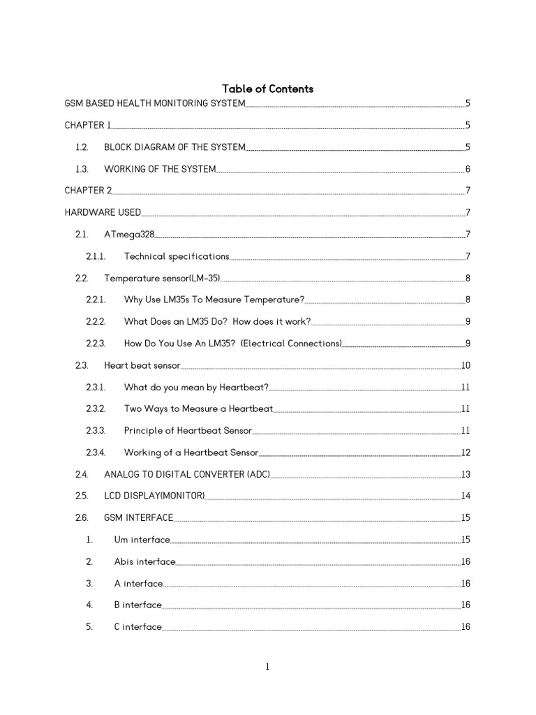 GSM Based Patient Health Monitoring System Thesis Report Dissertation