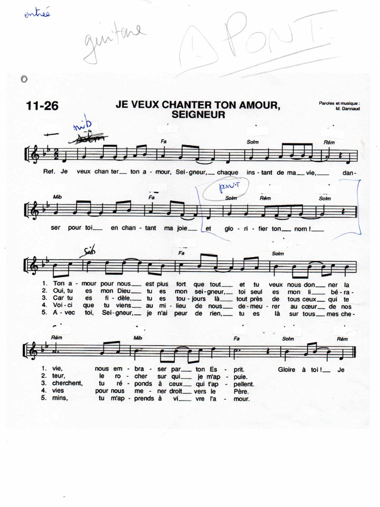 Je Veux Chanter Mon Amour PDF