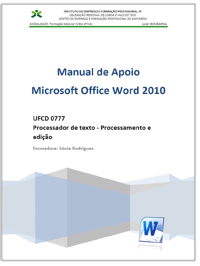 Manual de Apoio - Word 2010 PDF | PDF