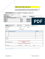 Templet-1 Department Materials Gate Pass Form