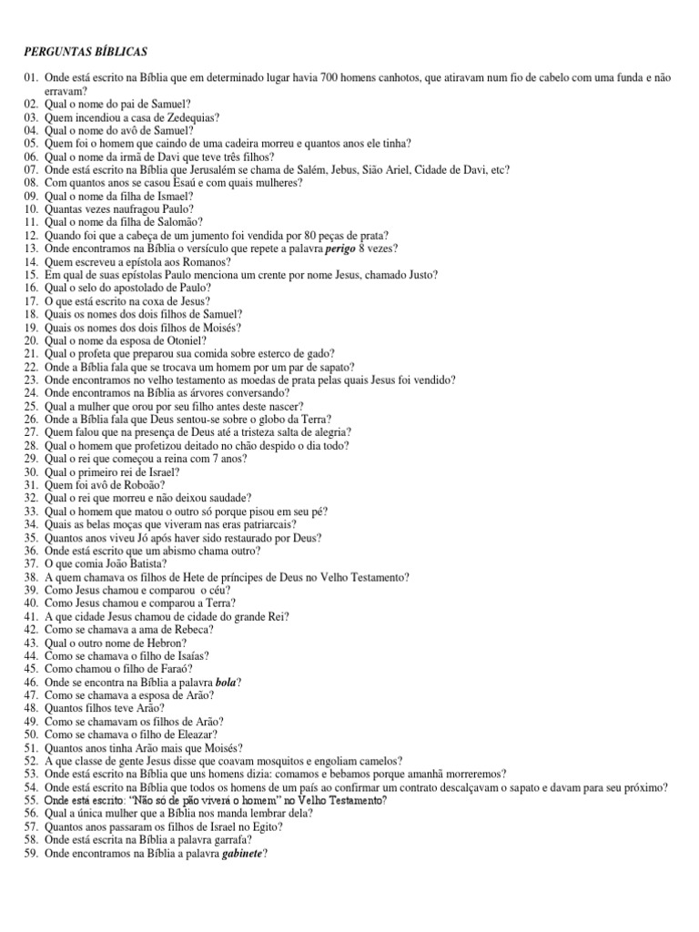 39 Perguntas Biblicas com referencias PDF