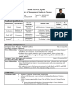 MMS Finance Candidate Profile