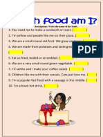 Class 16 - Guess The Food - Worksheet