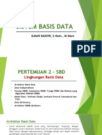 SBD Pertemuan 2 - Lingkungan Basis Data